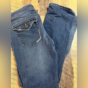 Guess Jeans Womens 30 Denim Blue Boot Cut Low Rise Med Wash